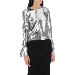 sequined cropped top