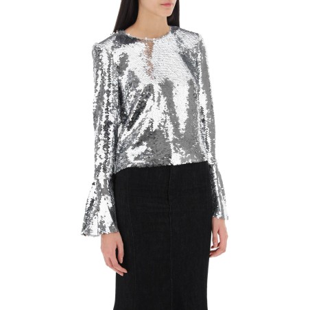 sequined cropped top