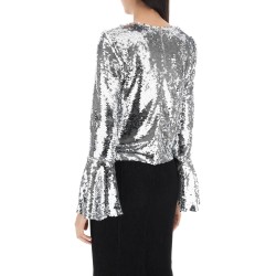 sequined cropped top