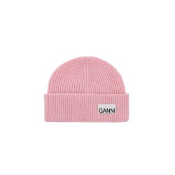 beanie hat with logo label