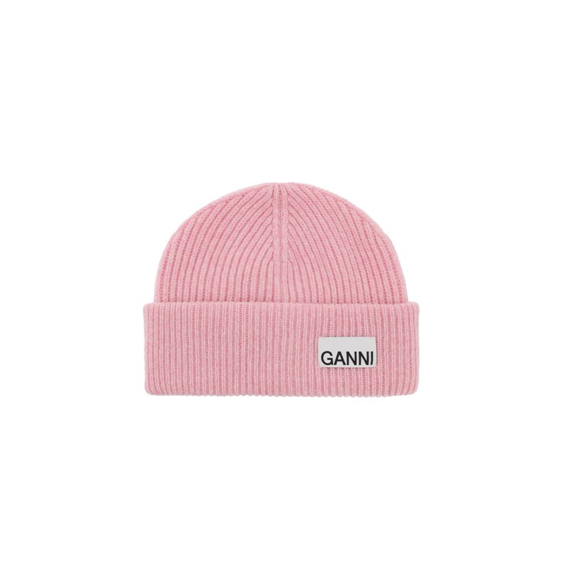 beanie hat with logo label