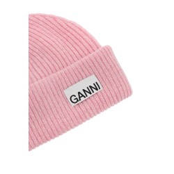 beanie hat with logo label