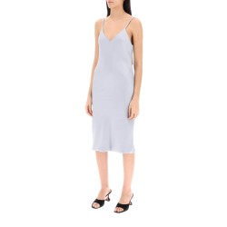 crepe satin slip dress