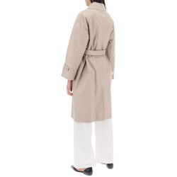 single-breasted trench coat in water-resistant twill