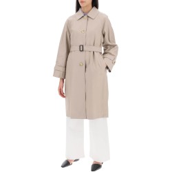 single-breasted trench coat in water-resistant twill