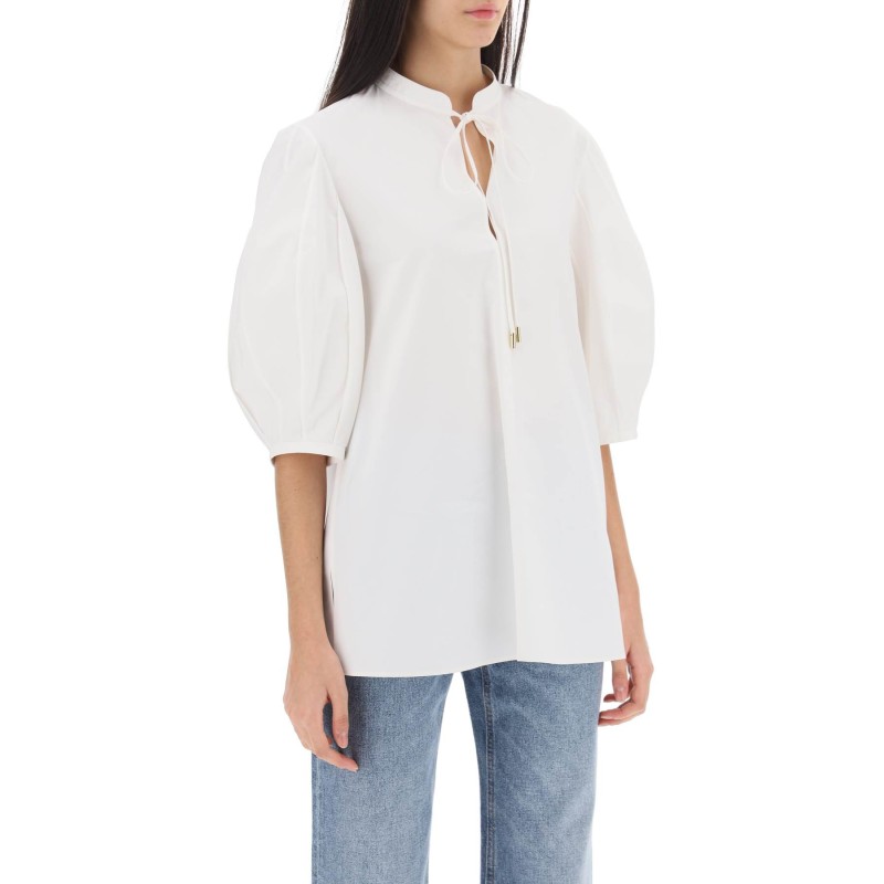 lantern sleeve tunic shirt