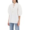 lantern sleeve tunic shirt