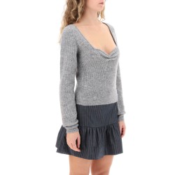 sweater with sweetheart neckline