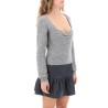 sweater with sweetheart neckline