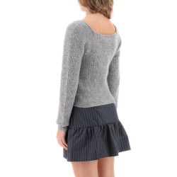 sweater with sweetheart neckline