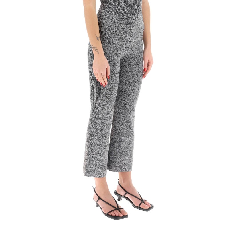 stretch knit cropped pants