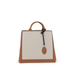 canvas & leather tote bag