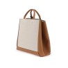 canvas & leather tote bag