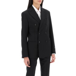 slim fit double-breasted blazer