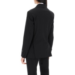 slim fit double-breasted blazer