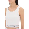 cotton crop top with logo band