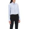 cotton twill cropped shirt