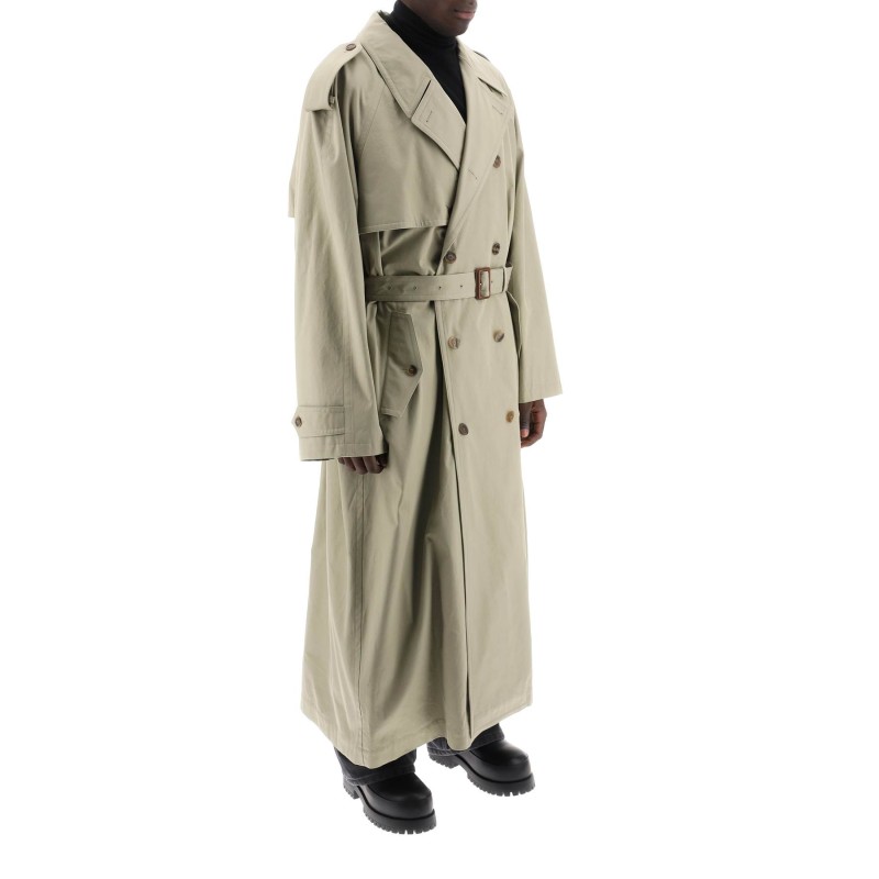 lond double-breasted trench coat