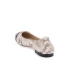 snake-printed leather ballet flats