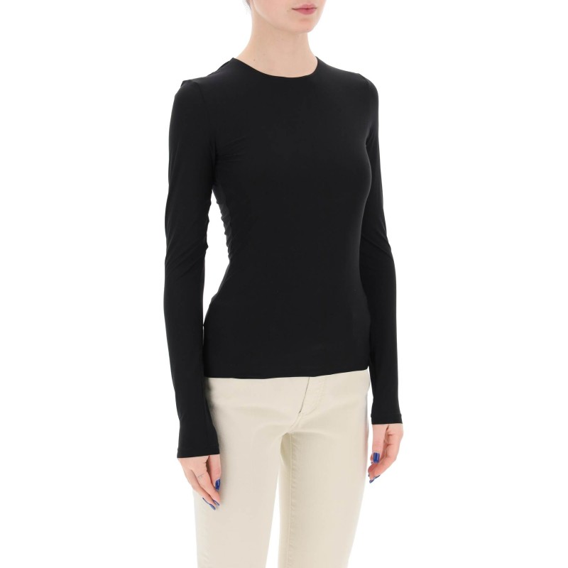 stretch jersey long-sleeved t-shirt