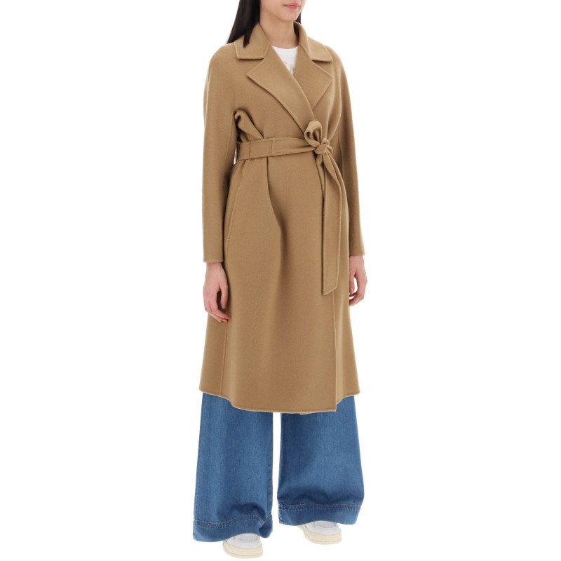 rapido wool-cashmere wrap coat