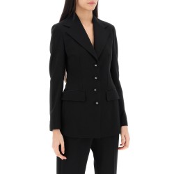 milano-stitch jersey single-breasted jacket