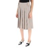 wool gabardine pleated skirt