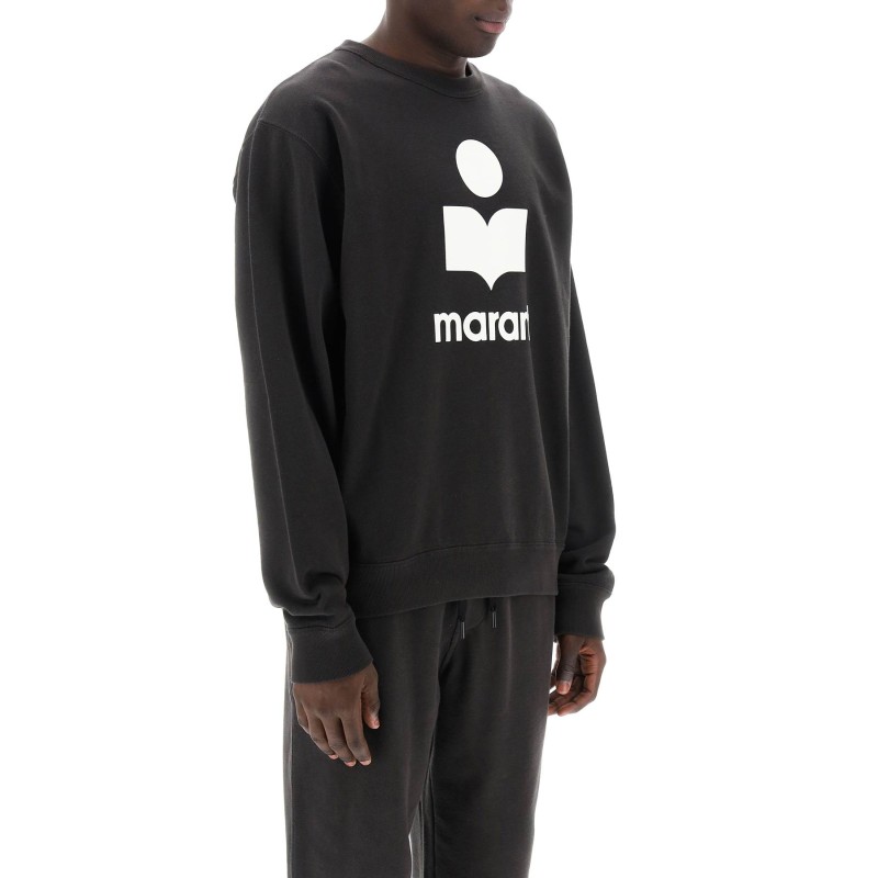 mikoy flocked logo sweatshirt