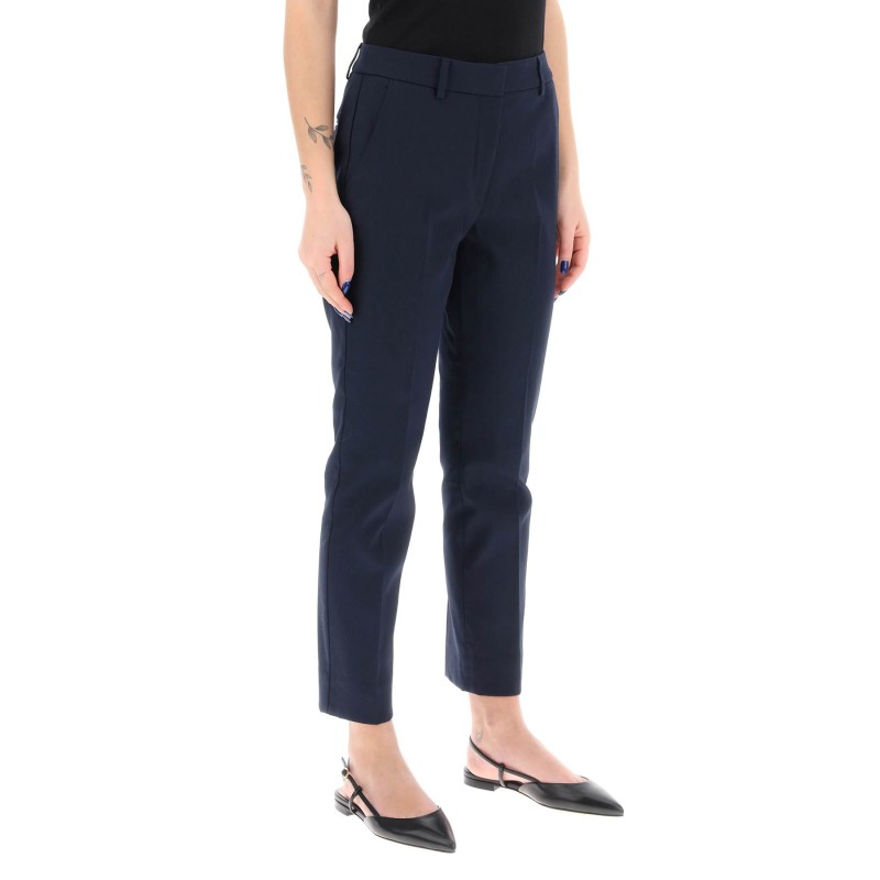 stretch cotton cigarette pants