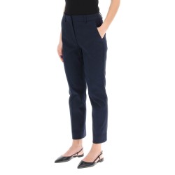 stretch cotton cigarette pants