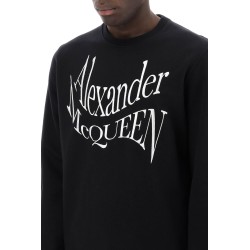 warped logo sweatshirt