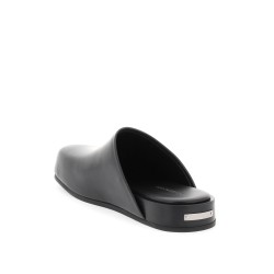 smooth leather clogs