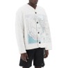 combat liner printed quilted jacket