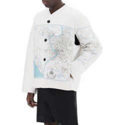 combat liner printed quilted jacket