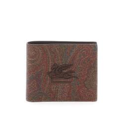 paisley bifold wallet with pegaso logo