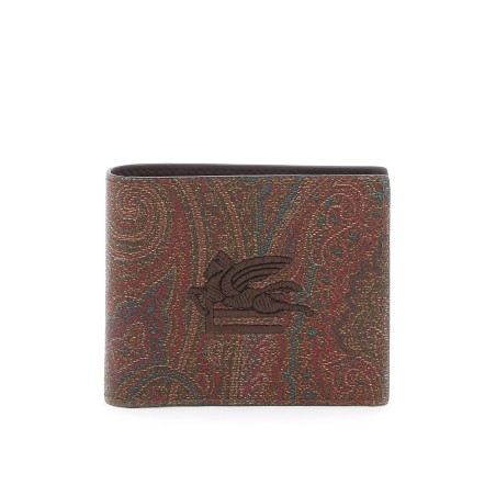 paisley bifold wallet with pegaso logo