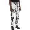 fold print workwear jeans