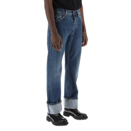 straight fit jeans in selvedge denim