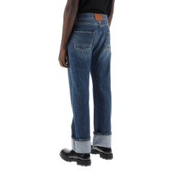 straight fit jeans in selvedge denim