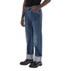 straight fit jeans in selvedge denim