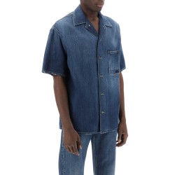 organic denim short sleeve shirt