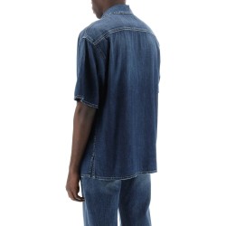 organic denim short sleeve shirt