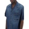 organic denim short sleeve shirt