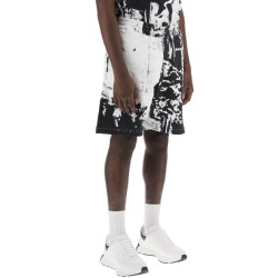 fold print sweat shorts