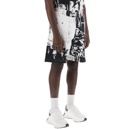 fold print sweat shorts