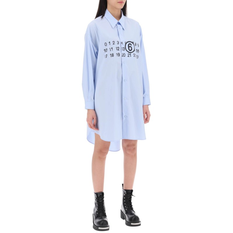 shirt dress with numeric logo