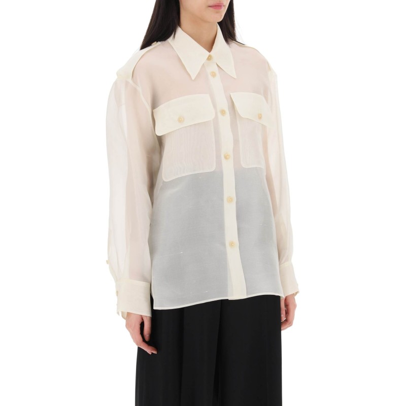 missa oversized organza shirt