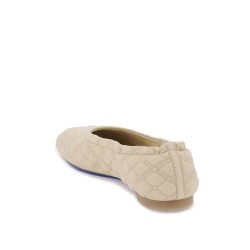 quilted leather sadler ballet flats