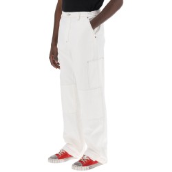 wide cotton canvas trousers for men or women