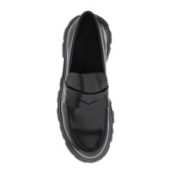 brushed leather wander loafers